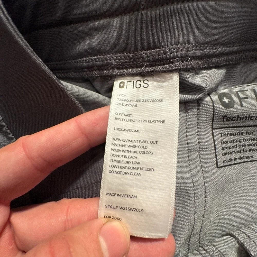 Figs Pants Womens XS Gray Yola Cargo Pockets‎ Nurse Hospital Medical Drawstring